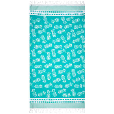 Ręcznik kąpielowy Fouta z frędzlami Pineapple, 90 x 170 cm