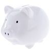 Skarbonka ceramiczna Biała świnka, 15 x 12 x 12 cm