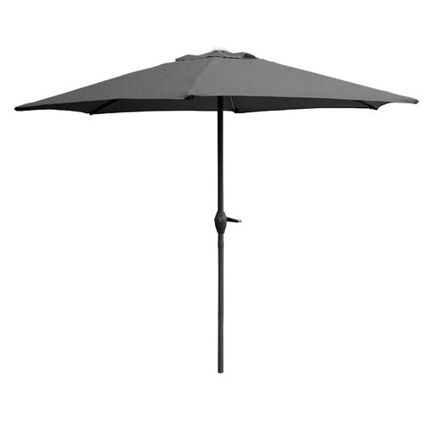 Happy Green Umbrelă de soare cu mâner, gri închis,diametru 230 cm