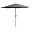 Happy Green Umbrelă de soare cu mâner, gri închis,diametru 230 cm