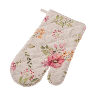 Rękawica kuchenna wodoodporna Kwiaty, 17 x 27 cm