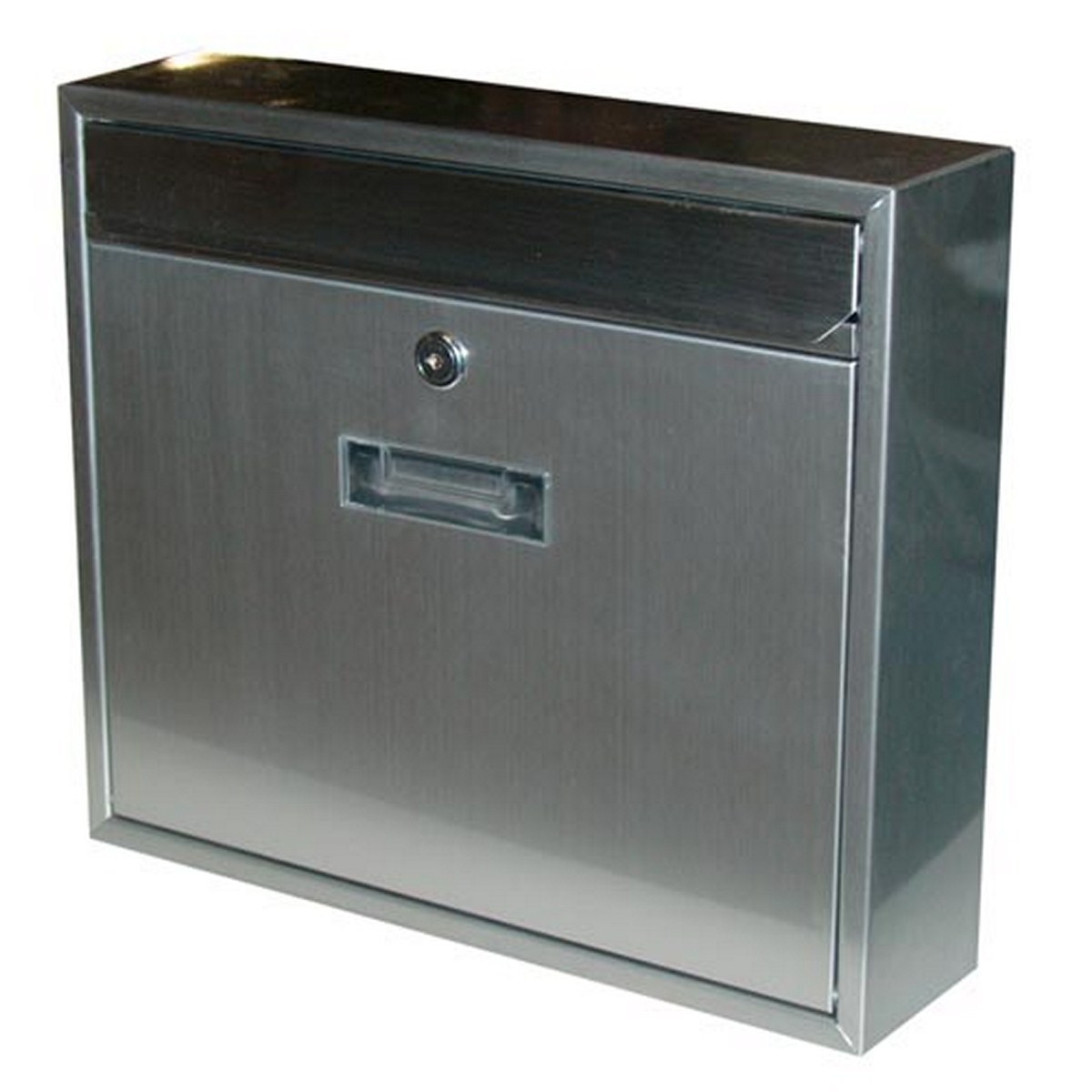 Poštová nerezová schránka Radim V strieborná, 36 cm