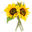 Buchet artificial Floarea Soarelui, galben, 26 cm