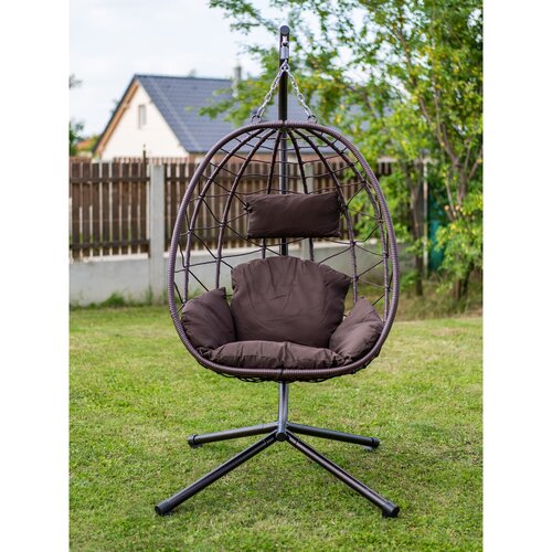 Happy Green Hängesessel Attic Rattan, 197 x 95 x 90 cm, Braun