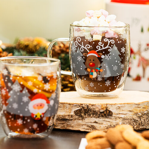 4Home termo skodelica Mug Reindeer Hot&amp;Cool270 ml, 2 kos