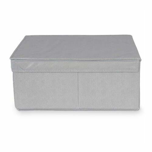 Compactor Skladací úložný kartónový box Wos, 30 x 43 x 19 cm, sivá