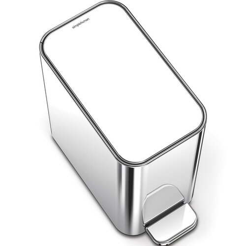 Simplehuman Вузький сміттєвий кошик з педаллю 5 л,нержавіюча сталь, блискуча
