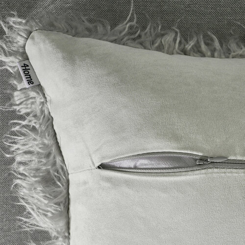 4Home Наволочка на подушку Fluffy сіра, 45 x 45 см
