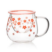 4Home Sklenený hrnček Sakura Hot&Cool so sitkom 400 ml