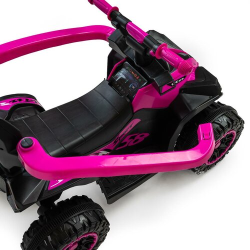 Baby Mix Dziecięcy rowerek biegowy Mega zpałąkiem, różowy