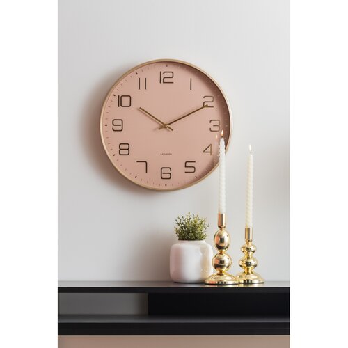 Karlsson 5973LB design falióra világos rózsaszín, átmérő 40 cm