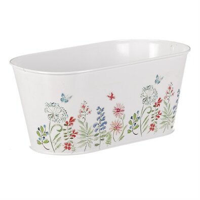 Osłonka metalowa na skrzynkę na kwiaty Grassland, 24 x 14 x 11 cm