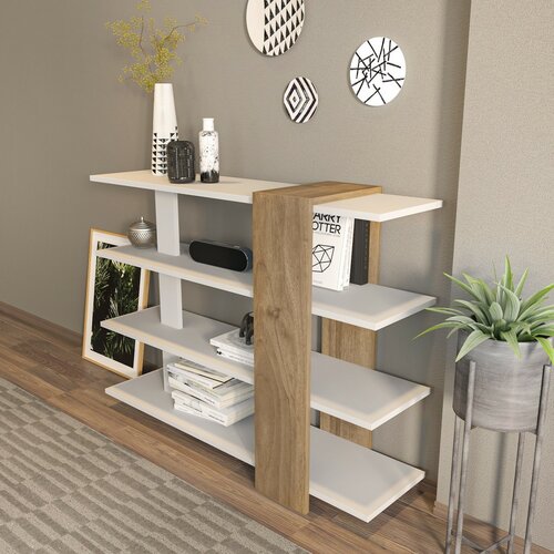 Knihovna Nur White and Walnut