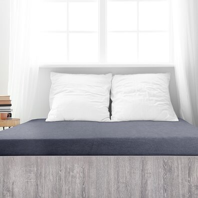 Cearșaf de pat 4Home Perfect din frotir antracit, 90 x 200 cm