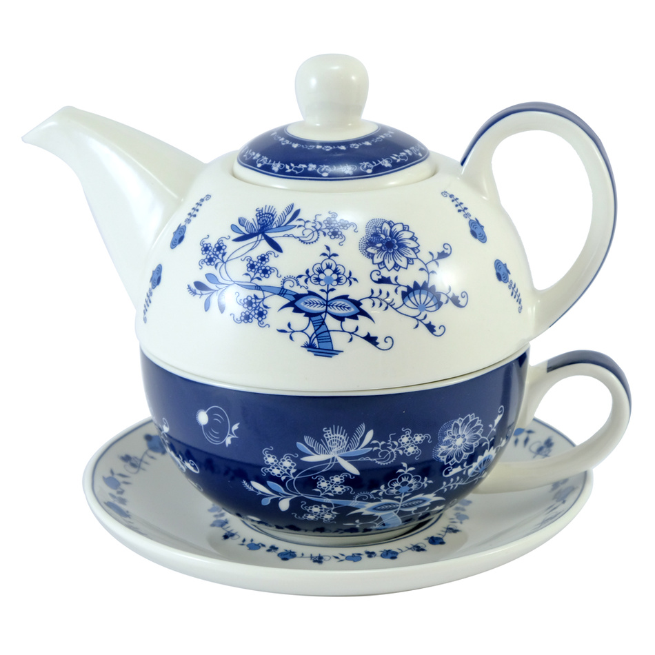 Porcelánová konvička se šálkem Cibulák