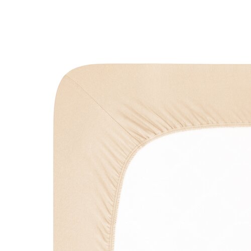4Home Jersey-Bettlaken Lycra Beige, 90 x 200 cm