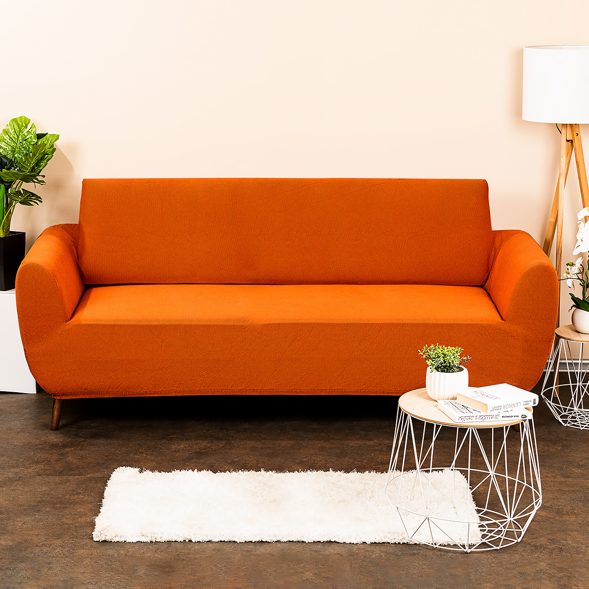 Husă multielastică 4Home Comfort pentru canapea, terracotta, 180 – 220 cm 180