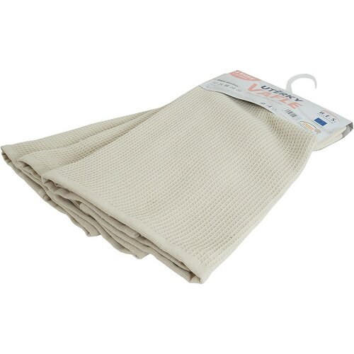 B.E.S. Petrovice Kuchyňská utěrka vafle béžová, 40 x 60 cm, sada 3 ks