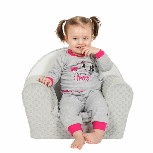 New Baby Kindersessel Minky Fuchs Grau, 42 x 53 cm
