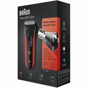 Braun Series 3 3030s holicí strojek, červená