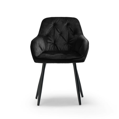 Jídelní židle BUTTON LOUNGE černá
