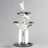 Ruchoma dekoracja, świecznik z dzwonkami DE Luxe srebrny