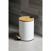 AQUALINE BI006 Bambus odpadkový koš kulatý 3 l, ,bela