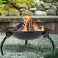 Gartenfeuerstelle mit Deckel Schwarz, Durchmesser 56 x 39,5 cm