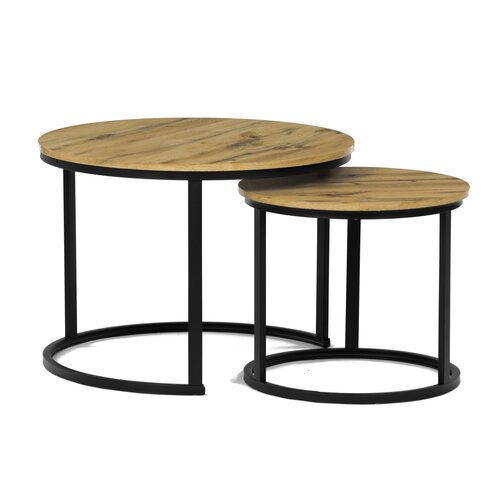 Set de măsuțe de conferință, stejar sălbatic, 2 buc.