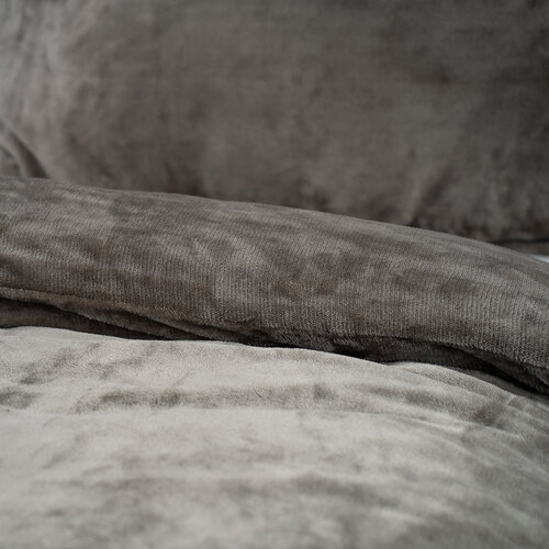 Lenjerie de pat din microflanel 4Home gri, 140 x 220 cm, 70 x 90 cm