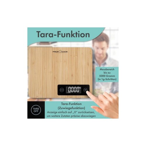 ProfiCook KW 1271 bambusowa waga kuchenna