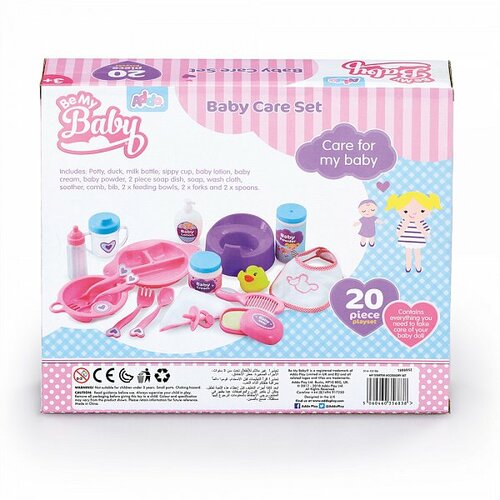 Набір для догляду за лялькою Addo Large Be MyBaby, 20 деталей, 30 x 25 x 6 см