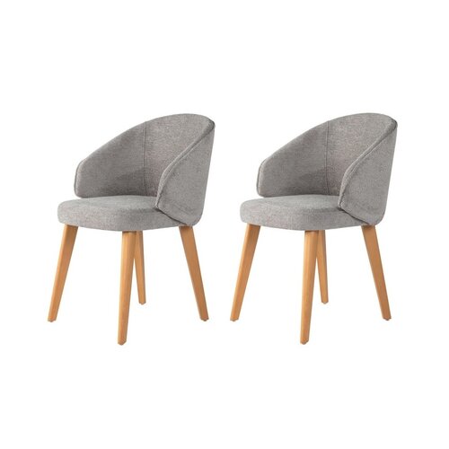 Súprava jedálenských stoličiek Bentley Grey and Light Oak, 2 ks