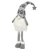 Bożonarodzeniowa dekoracja LED Standing gnome, szary 20 x 90 cm