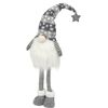 Vánoční LED dekorace Standing gnome šedá, 20 x 90 cm