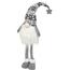 Vianočná LED dekorácia Standing gnome sivá, 20 x 90 cm
