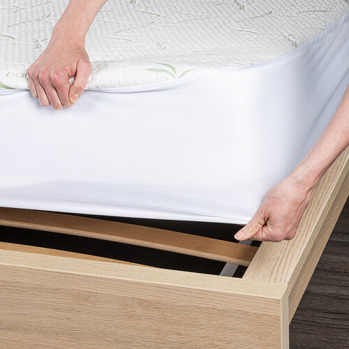 4Home Bamboo Matratzenschoner mit Saum, 90 x 200 cm + 30 cm