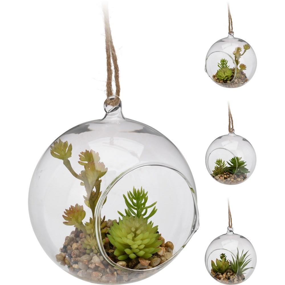 Dekoračná sklenená banka, 13 cm