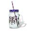 Toro Glas mit Strohhalm Lavendel, 450 ml