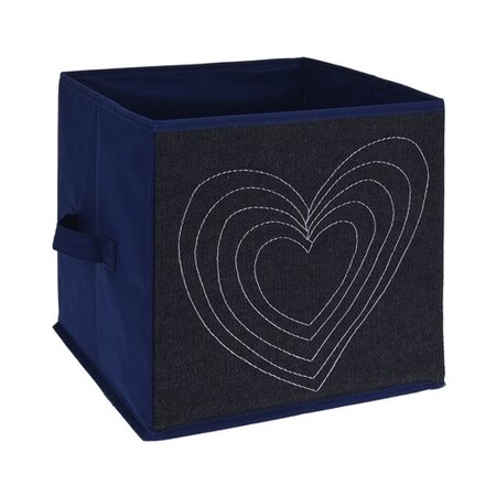 Textilní úložný box Heart, 27 x 27 x 27 cm