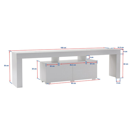 Stolik TV Enclave Natural White