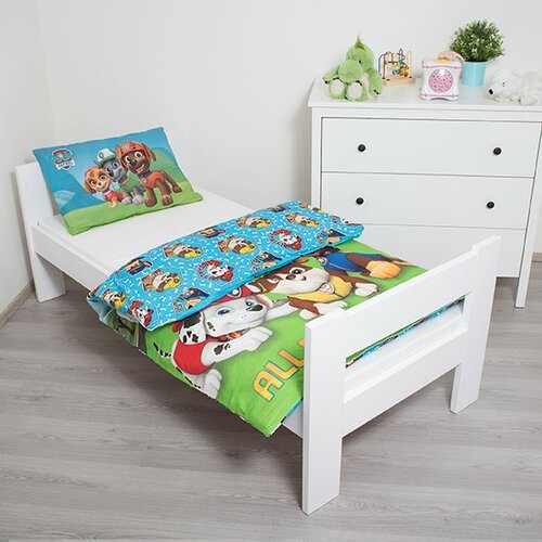 Jerry Fabrics Dětské bavlněné povlečení do postýlky Paw Patrol 143, 100 x 135 cm, 40 x 60 cm