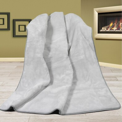 Vlněná deka Alpaka DUO UNI šedá, 155 x 200 cm
