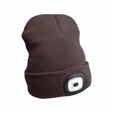Sixtol Шапка з ліхтарем 45 лм, USB, уні, коричнева