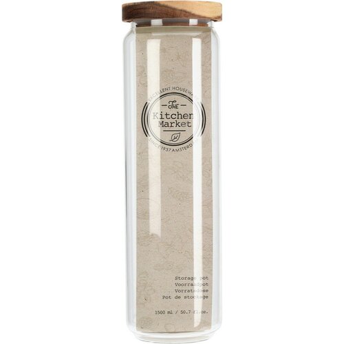 Sticlă EH cu capac din acacia, 1,5 l