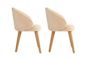 Set de scaune de sufragerie Bentley Beige and Dark Oak, 2 buc.