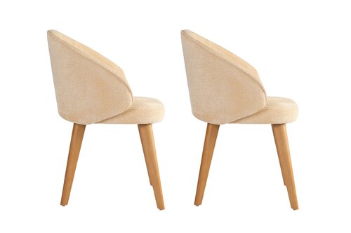 Set de scaune de sufragerie Bentley Beige and Dark Oak, 2 buc.