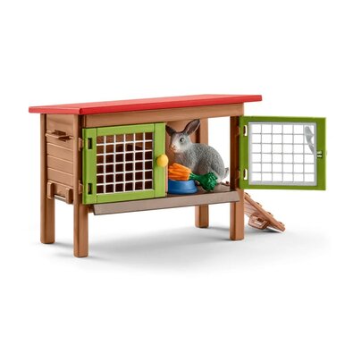 Schleich 42420 Cușcă pentru iepuri cu animale șiaccesorii, 25 x 11 x 16 cm