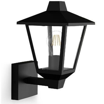 Philips Kinno kinkiet zewnętrzny z górnym światłem czarny, E27, maks. 1x25 W