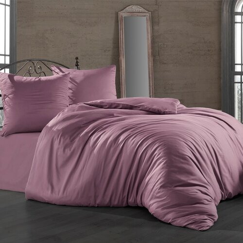 Szatén ágynemű, fáradt rózsaszín, 140 x 200 cm, 70 x 90 cm